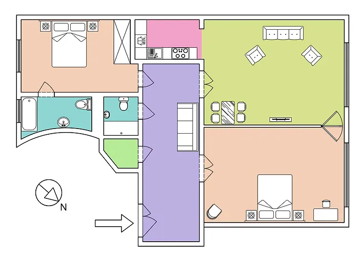 Spacious Two-bedroom In Old Town *